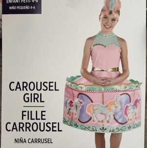 Pink Carousel Horse Dress Size Small 4-6